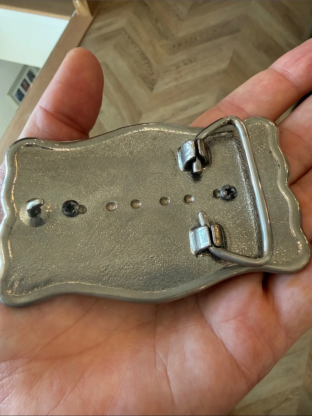 Petoskey stone belt buckle